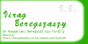 virag beregszaszy business card